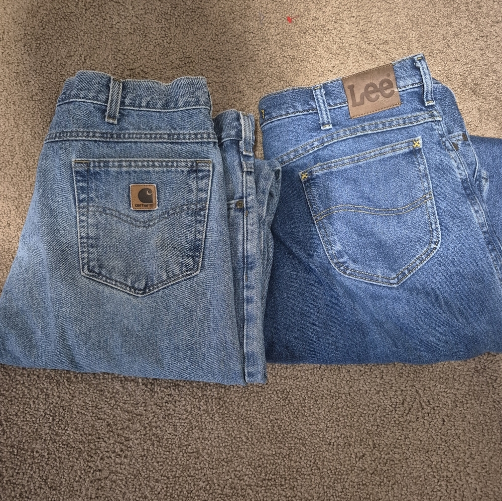 Mens Carhart And Lee Jeans